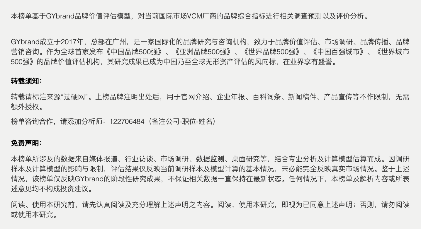 2022年全球十大VCM音圈马达企业排名(附完整榜单)